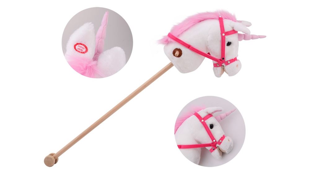 Enhjørning hobbyhest med lyd.