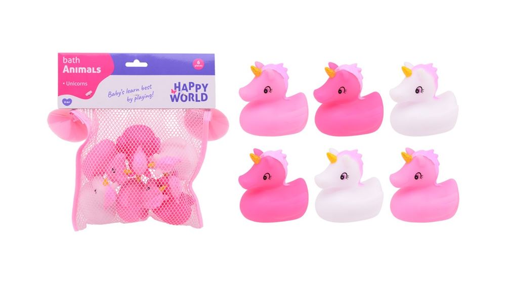 Johntoy happy world flamingo og enhjørning badelegetøj