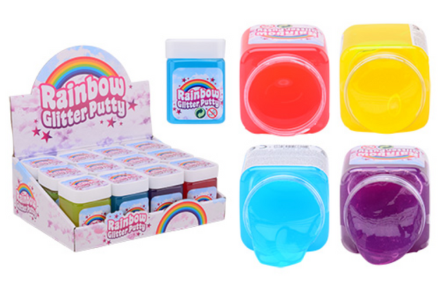 Johntoy rainbow glitter slime