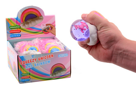 Johntoy squeeze rainbow med enhjørning