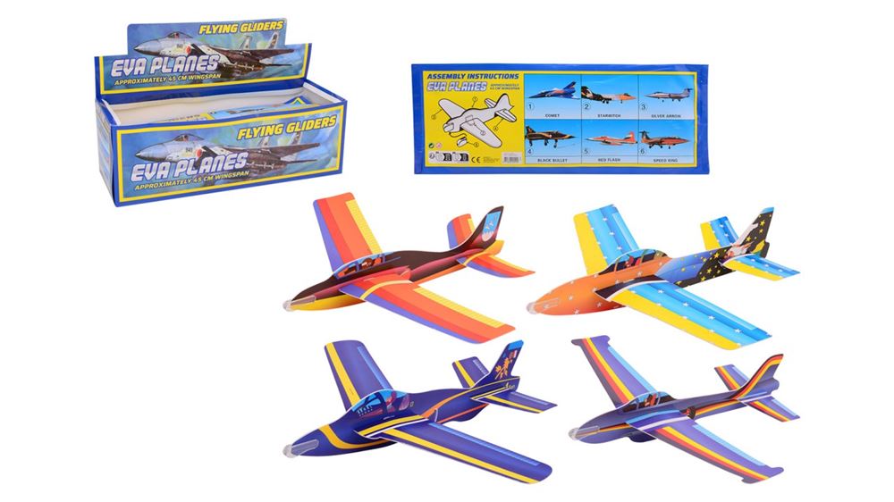 Johntoy skum flyvemaskine jumbo, 45 cm