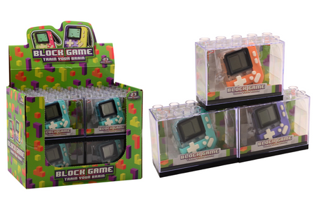 Johntoy block game console in display 3 assorti