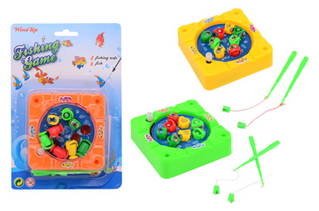 Johntoy vind-up magnetisk fiskespil
