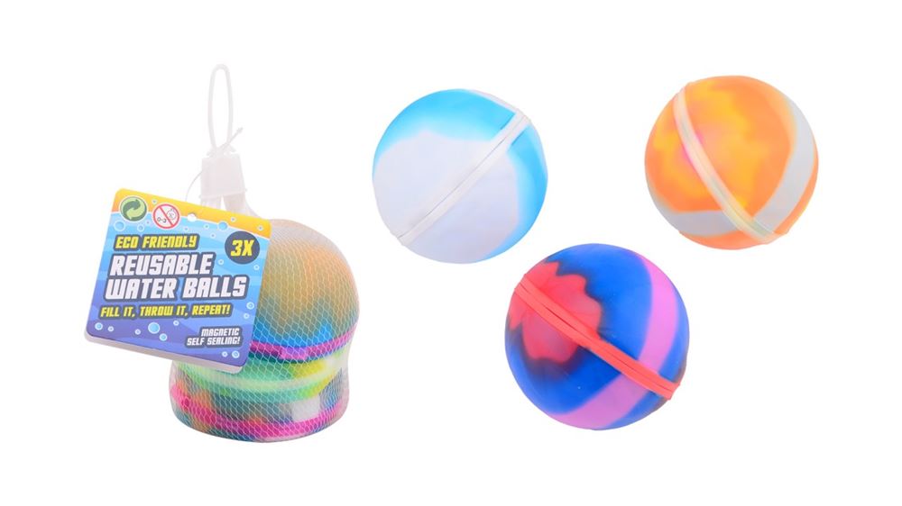 Johntoy aquafun genanvendelige magnetiske vandbolde, 3 stk.