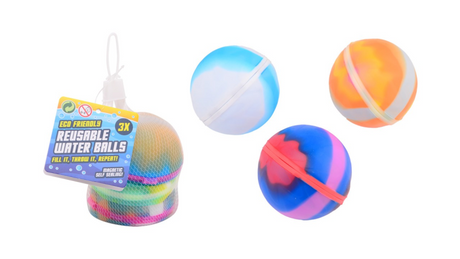 Johntoy aquafun genanvendelige magnetiske vandbolde, 3 stk.