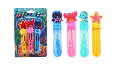 Johntoy zeedieren 3 bellenblaas 35 ml. op kaart.