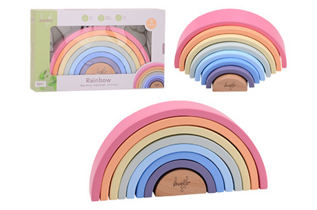 JOUECO WOODEN RAINBOW, 8DLG.