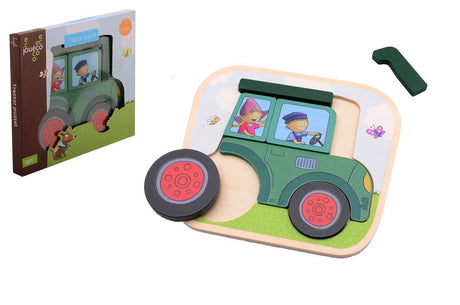 Johntoy jouéco® fien teun traktor puslespil træ