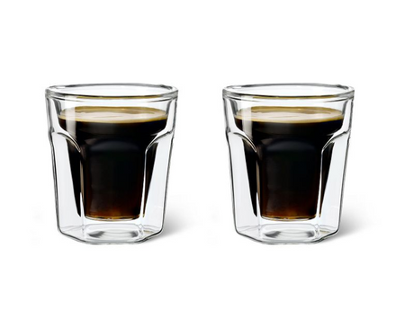 Leopold vienna - dobbeltvæggede kaffeglas espresso 100ml (sæt med to)
