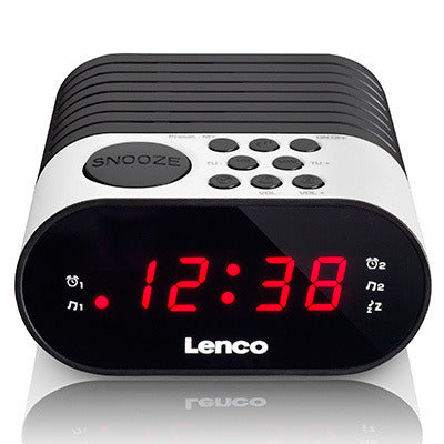 Lenco cr-07 vækkeur radio hvid