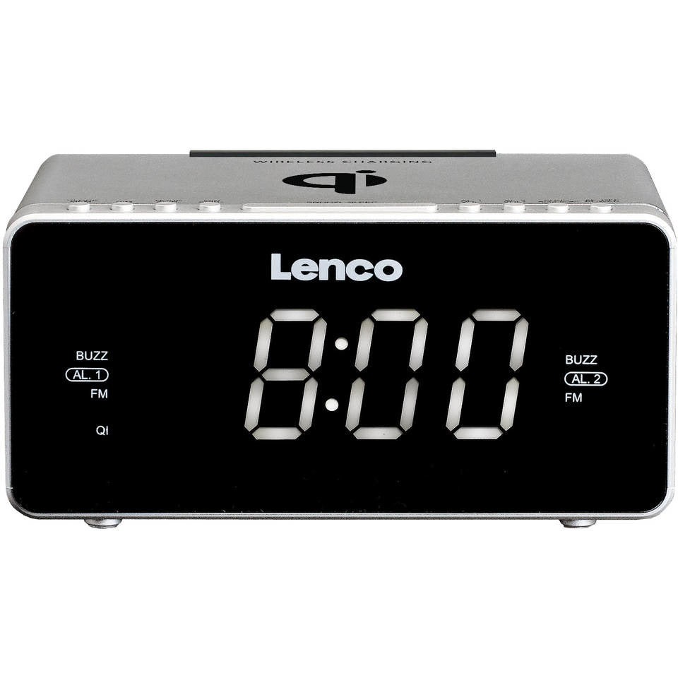 Lenco cr-550 clockradio sølv