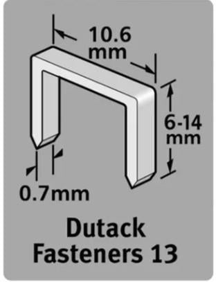 Dutack hæfteklammer 13 10 mm 1000 til 815