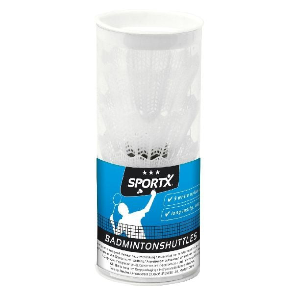 Sportx 3 badminton shuttles hvid