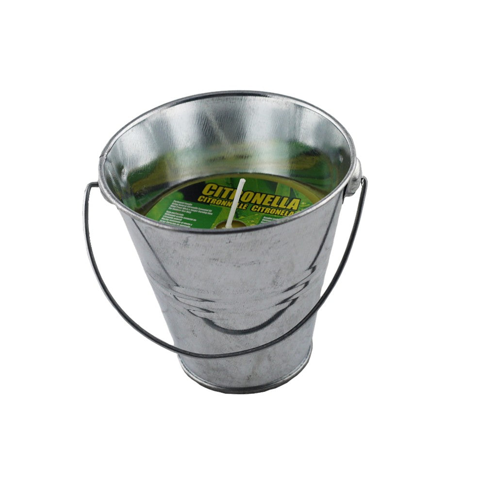 Basic citronella lys i metalspand 9 cm