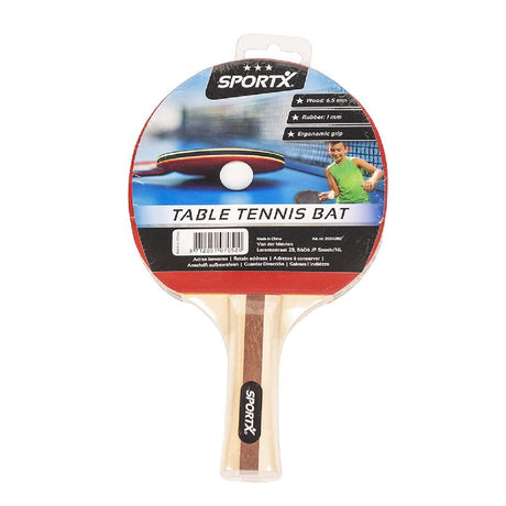 Sportx bordtennis bat gummi træ