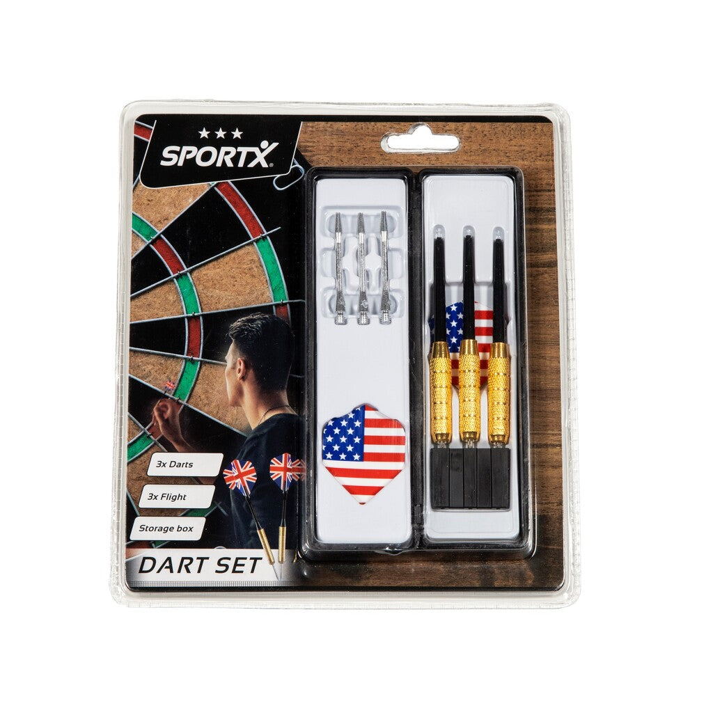 Sportx dartsæt i opbevaringsæske