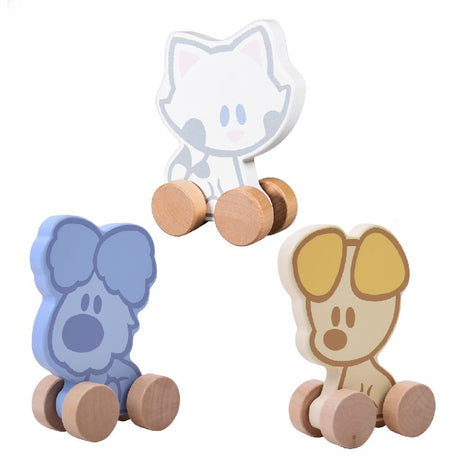 Woezel og Pip Rubo Toys baby træhjul figurer assorteret