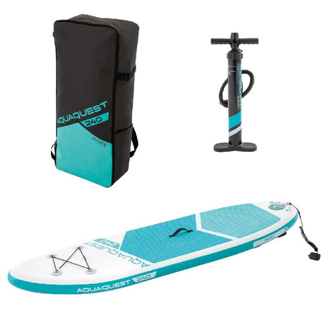 Intex 68241np aquaquest 240 støtteplade 244x76x13 cm hvid lyseblå