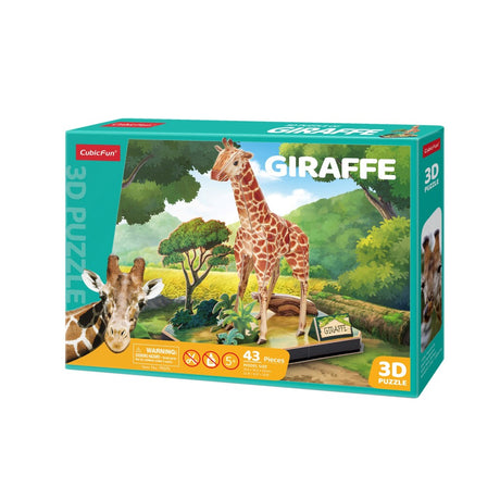 Kubisk sjov 3D puslespil giraf 43 brikker