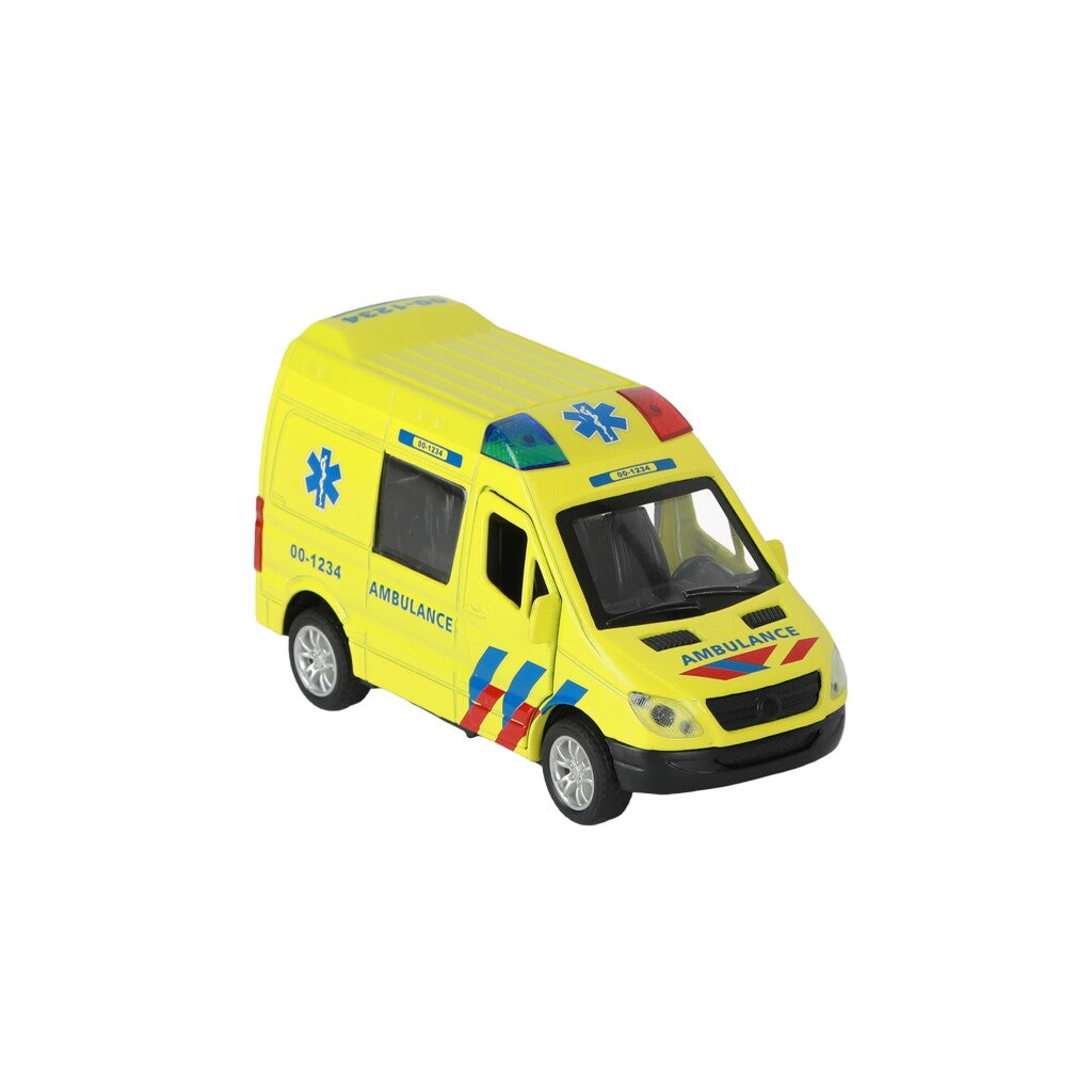 112 pull-back ambulancebus 1:34 + lys og lyd