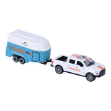 Byvognssamling trykstøbt pick-up med hestetrailer 1:50 assorteret
