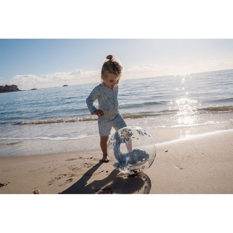 Little dutch ocean world strandbal 3d 35 cm transparant