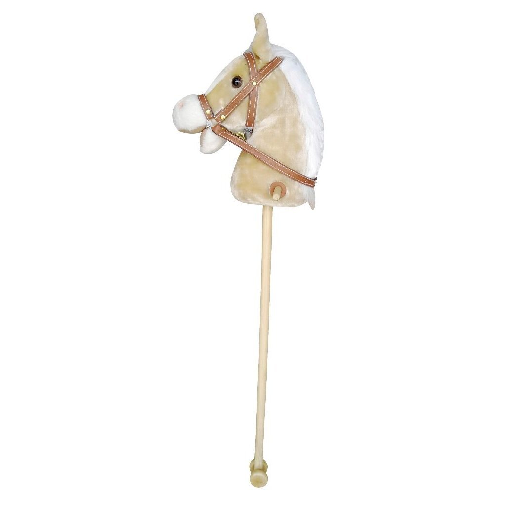 Basic plys hobbyhest med lyd 97 cm assorteret