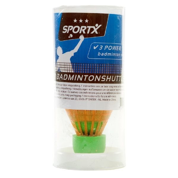 Sportx power badminton shuttles 3 stk
