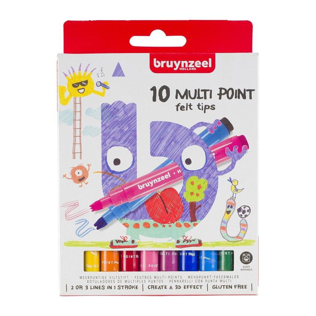 Bruynzeel flerpunkts tuschpenne 10 stk