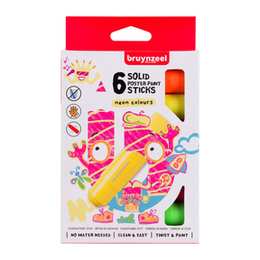 Bruynzeel gouache sticks sæt neon | 6 farver