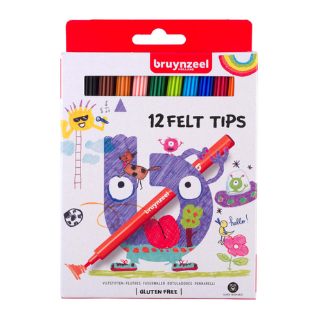 Bruynzeel 12 tuschpenne i etui
