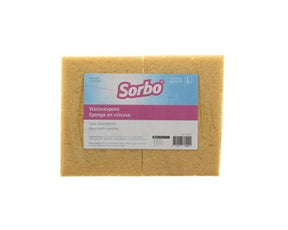 Sorbo viskosesvamp l 16x11x3,5 cm pakke med 2 stk.