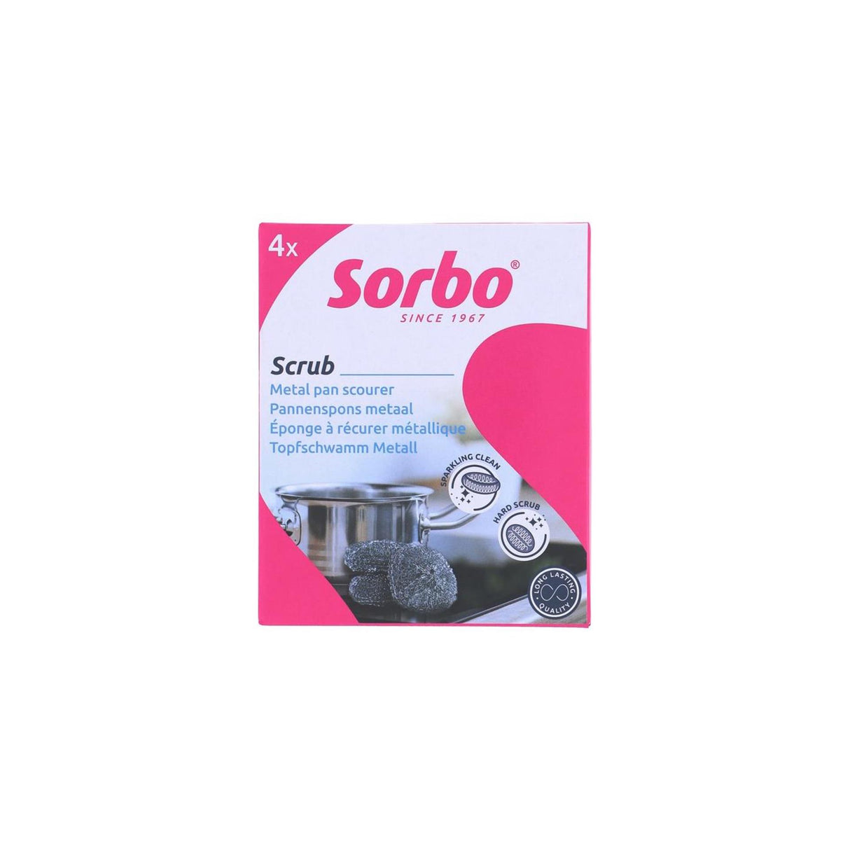 Sorbo pandesvampe metal 19 gram 4 stk