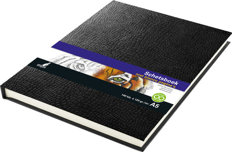 Kangaro skitsebog a5 - indbundet slangeaftryk - 140 blanke sider - 120 gram cremepapir - k-5320