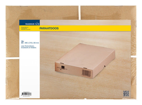 Rådhus rd-351144-10 klar boks genlukkelig 305x215x50mm brun 10 stk.