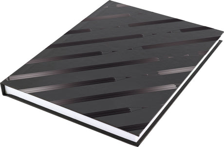 Kangaro dummy bog - a5 - sort med design - 160 blanke sider - hårdt omslag