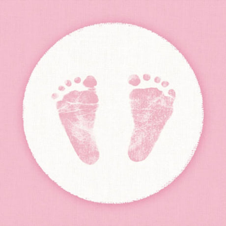 Basic servietter babyfødder pige 25 cm 20 stk