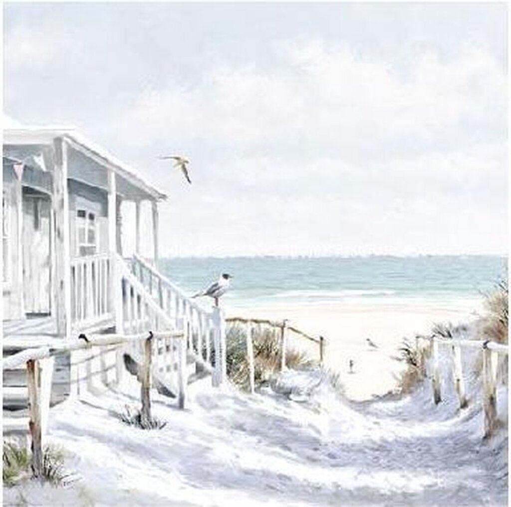 Ambiente servietter 25x25 cm strandhytte