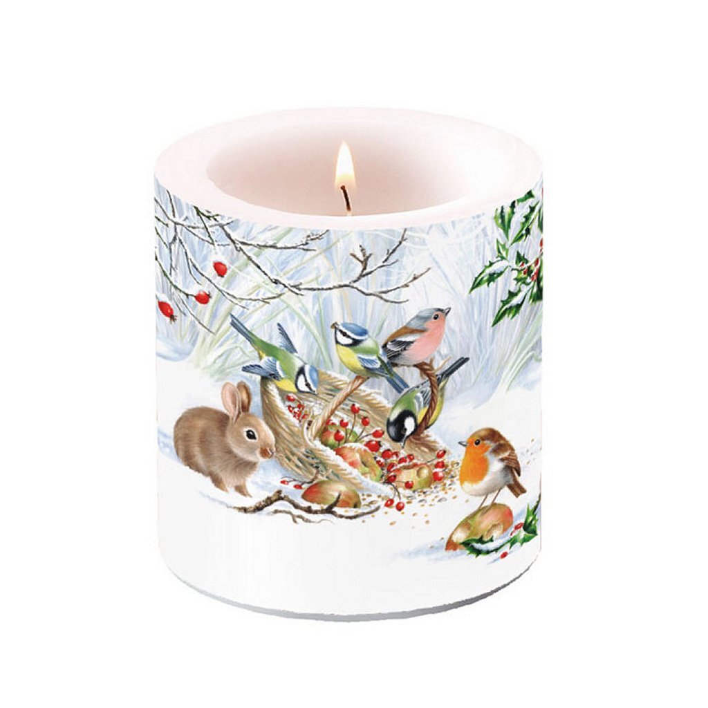 Ambiente Ambiente Winter Treat Pillar Candle 35 Brændetimer 7,5x8 cm