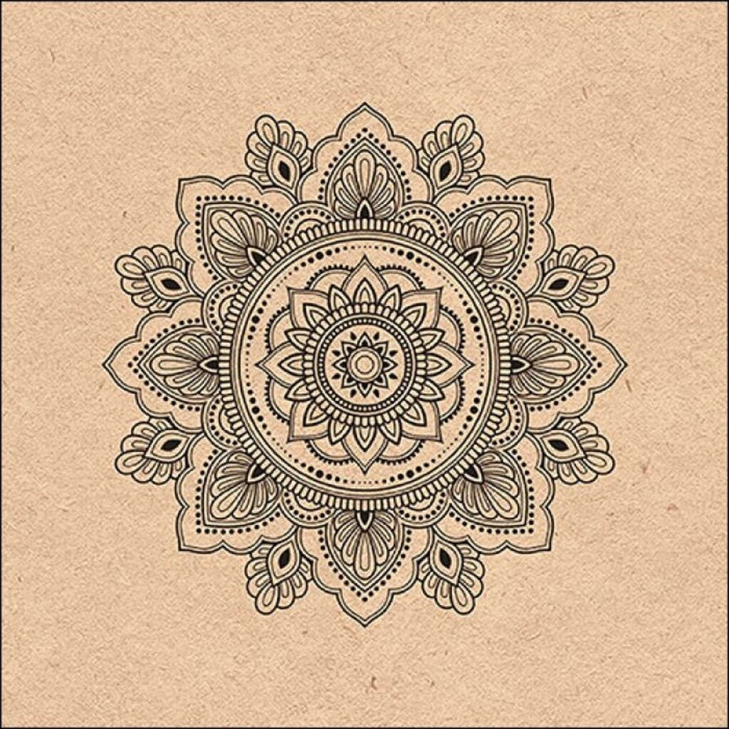 Ambiente servietter 33x33cm mandala natur 20 stk