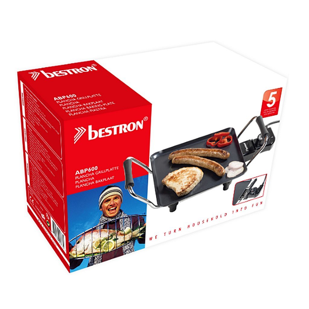 Bestron abp600 plancha bageplade 1000w sort
