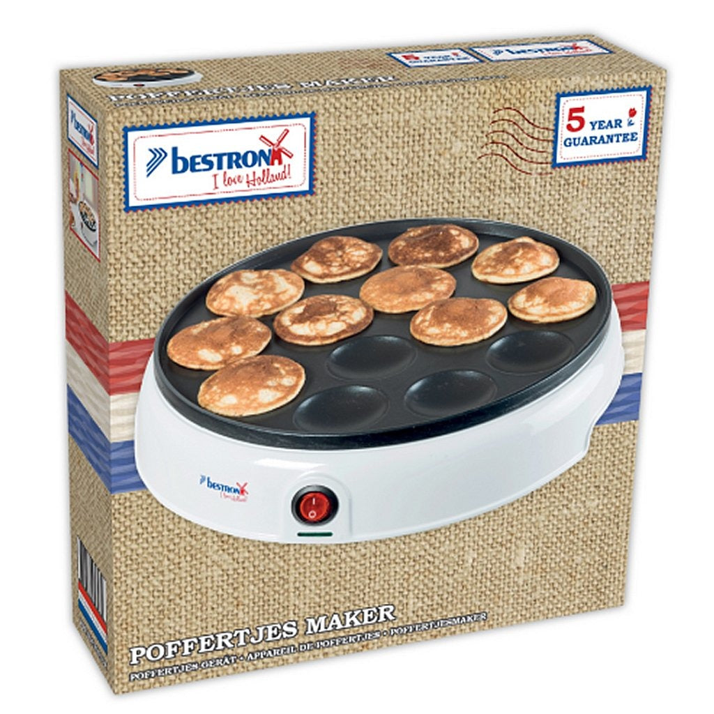 Bestron apfm700w poffertjes maker 800w hvid sort