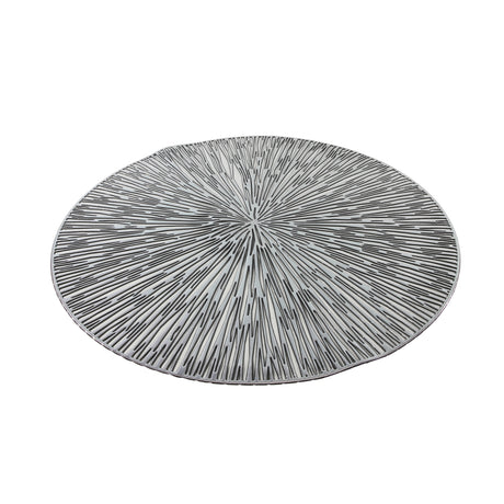 Basic rund dækkeserviet 38 cm sølv