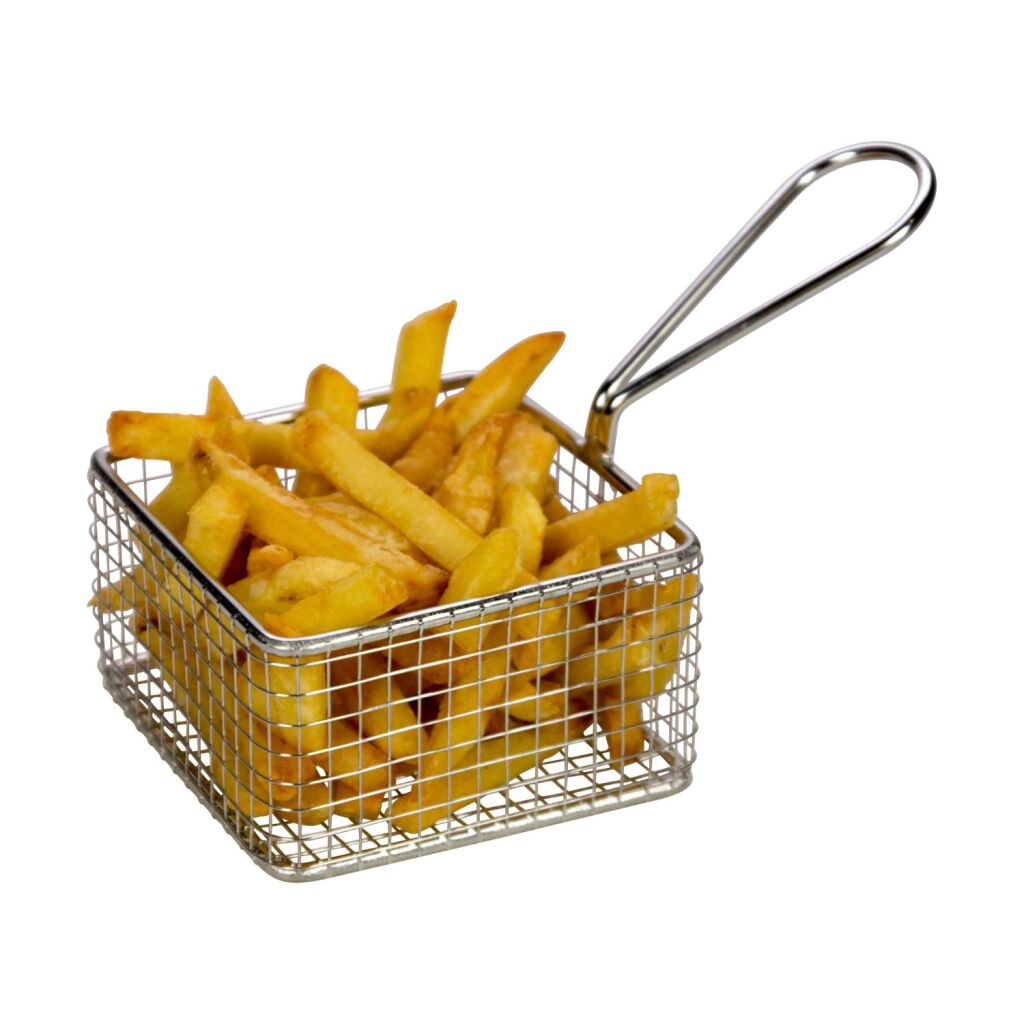 Gusta fries serveringskurv i rustfrit stål