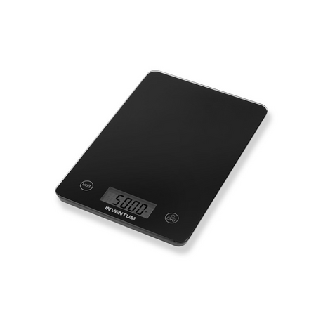 Inventum ws305b - digital køkkenvægt - 1 gr til 5 kg - tarafunktion - glasoverflade - inklusive batteri - sort glas