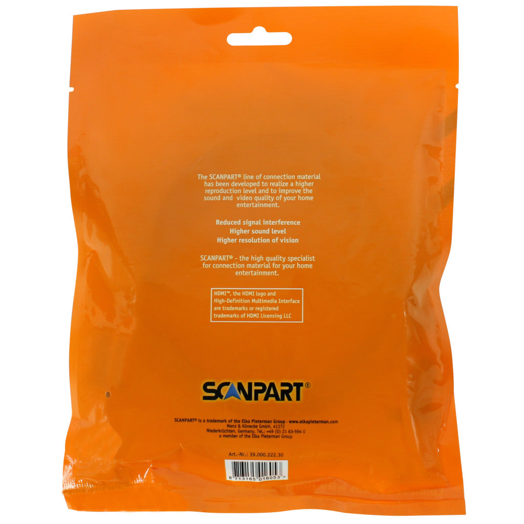 Scanpart HDMI kabel 3 m orange sort