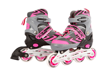 Street rider rulleskøjter pink grå, str. 37-40