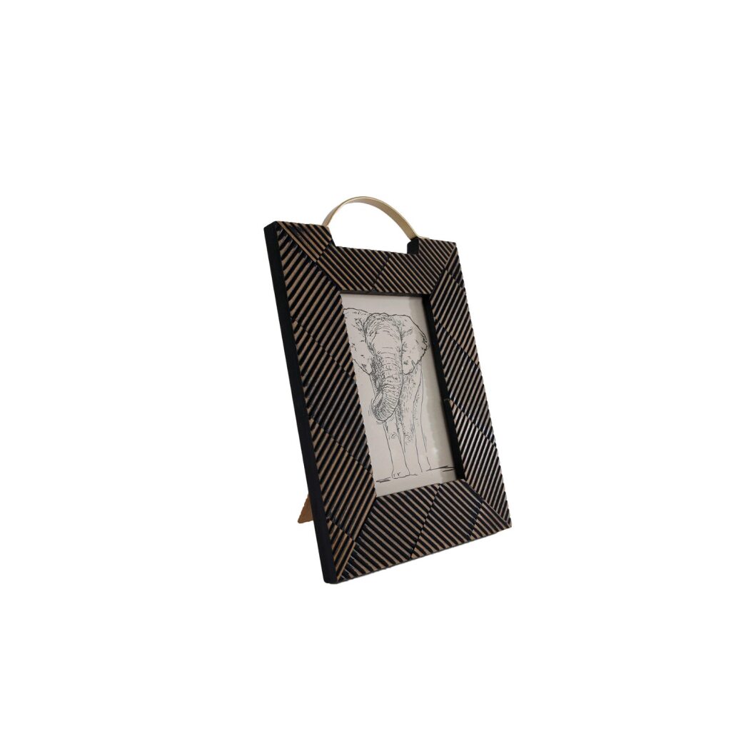 Van mane van mane fotoramme linjer s brun polystone 18x1,5x25,5 cm