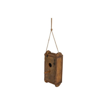 Diverse fuglehus murstensform naturligt genbrugstræ 30x15x12cm