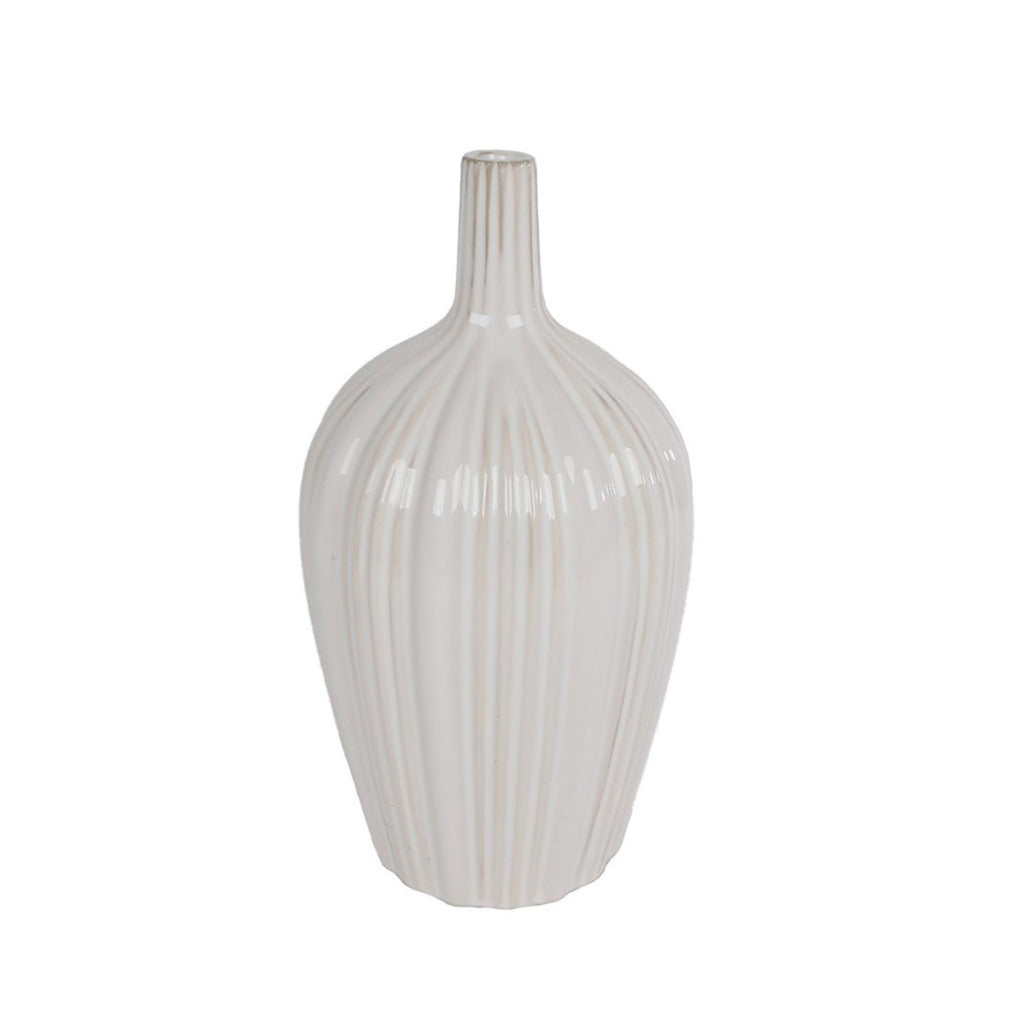 Diverse vase annet m hvid fajance 14,5x14,5x28cm